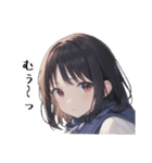 黒髪冬女子(ショート)スタンプ1（個別スタンプ：29）