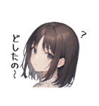 黒髪冬女子(ショート)スタンプ1（個別スタンプ：30）