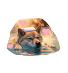 柴犬太の冬休み（個別スタンプ：1）