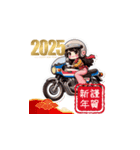 バイク女子 中型 ver3（個別スタンプ：8）