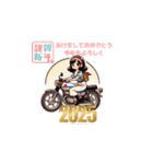 バイク女子 中型 ver3（個別スタンプ：10）