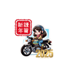 バイク女子 中型 ver3（個別スタンプ：11）