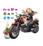 バイク好き柴犬♡年末年始 年賀（個別スタンプ：8）