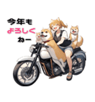 バイク好き柴犬♡年末年始 年賀（個別スタンプ：12）