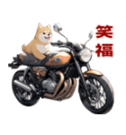 バイク好き柴犬♡年末年始 年賀（個別スタンプ：21）