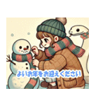 しろへびさんと一緒-幸運を添えて-（個別スタンプ：5）