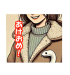 しろへびさんと一緒-幸運を添えて-（個別スタンプ：6）