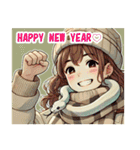 しろへびさんと一緒-幸運を添えて-（個別スタンプ：7）