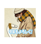 しろへびさんと一緒-幸運を添えて-（個別スタンプ：10）