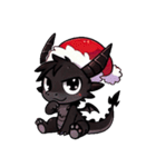 かわいいクリスマスブラックドラゴン（個別スタンプ：15）