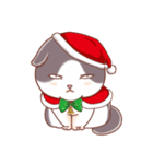 グレー猫 グレちゃんクリスマスバージョン（個別スタンプ：1）