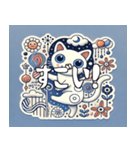楽しい1匹の猫のシュルレアリスムスタンプ（個別スタンプ：2）