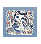 楽しい1匹の猫のシュルレアリスムスタンプ（個別スタンプ：4）