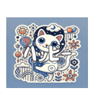 楽しい1匹の猫のシュルレアリスムスタンプ（個別スタンプ：7）