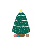 手描きのクリスマスツリーコラージュ（個別スタンプ：2）