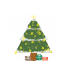 手描きのクリスマスツリーコラージュ（個別スタンプ：5）