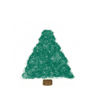 手描きのクリスマスツリーコラージュ（個別スタンプ：11）