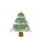 手描きのクリスマスツリーコラージュ（個別スタンプ：14）