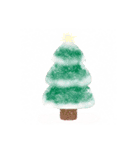 手描きのクリスマスツリーコラージュ（個別スタンプ：15）