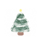 手描きのクリスマスツリーコラージュ（個別スタンプ：16）