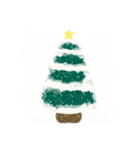 手描きのクリスマスツリーコラージュ（個別スタンプ：20）