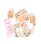 飲みたガールの日常（個別スタンプ：18）