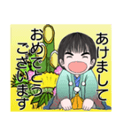 ある子供の新年のあいさつ（個別スタンプ：3）