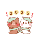 【2025】動く年末年始♡ちびうさ＆ちびくま（個別スタンプ：7）