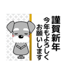 ずっと使えるシュナウザー 冬＋年賀状（個別スタンプ：39）