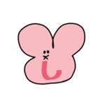 かおだけうさぎ☺️組み合わせて感情爆発！（個別スタンプ：3）