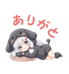 癒しのふわもふ トイプーちゃん （黒）（個別スタンプ：5）