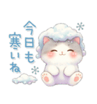 猫がいっぱい♡ふんわりやさしいお正月2025（個別スタンプ：21）