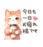 猫がいっぱい♡ふんわりやさしいお正月2025（個別スタンプ：23）