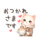 猫がいっぱい♡ふんわりやさしいお正月2025（個別スタンプ：27）