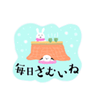 雪国のスタンプ【シマエナガとウサだるま】（個別スタンプ：6）