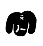 かおだけうさぎ☺️黒わるうさぎになりたい（個別スタンプ：4）