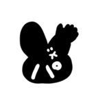 かおだけうさぎ☺️黒わるうさぎになりたい（個別スタンプ：30）