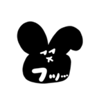 かおだけうさぎ☺️黒わるうさぎになりたい（個別スタンプ：39）