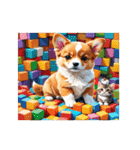 コーギー犬とねこの日常（個別スタンプ：21）