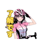 ロードバイク女子 ピンクジャージ ver（個別スタンプ：2）