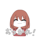 ミニキャラ女の子スタンプ（個別スタンプ：3）