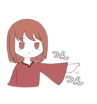 ミニキャラ女の子スタンプ（個別スタンプ：20）