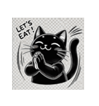 人気沸騰！黒猫の心動かすスタンプ集（個別スタンプ：3）