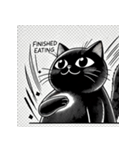 人気沸騰！黒猫の心動かすスタンプ集（個別スタンプ：4）