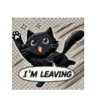 人気沸騰！黒猫の心動かすスタンプ集（個別スタンプ：7）