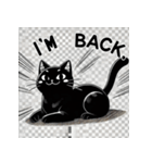 人気沸騰！黒猫の心動かすスタンプ集（個別スタンプ：8）