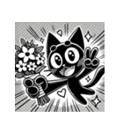 人気沸騰！黒猫の心動かすスタンプ集（個別スタンプ：9）