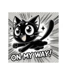 人気沸騰！黒猫の心動かすスタンプ集（個別スタンプ：13）