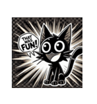 人気沸騰！黒猫の心動かすスタンプ集（個別スタンプ：15）