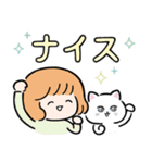 しろねこちゃんと！冬もたのしく（個別スタンプ：19）